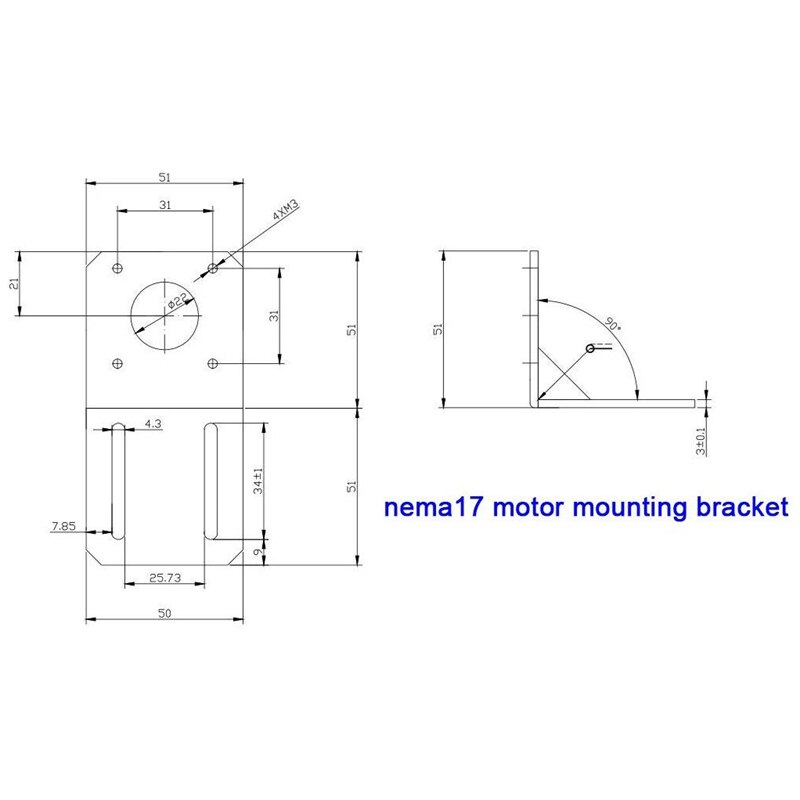Stepper Motor Mounting Bracket, 3PCS Alloy Steel L Bracket for Nema 17 Stepper Motor with Screws and Inner Hexagon Spanner