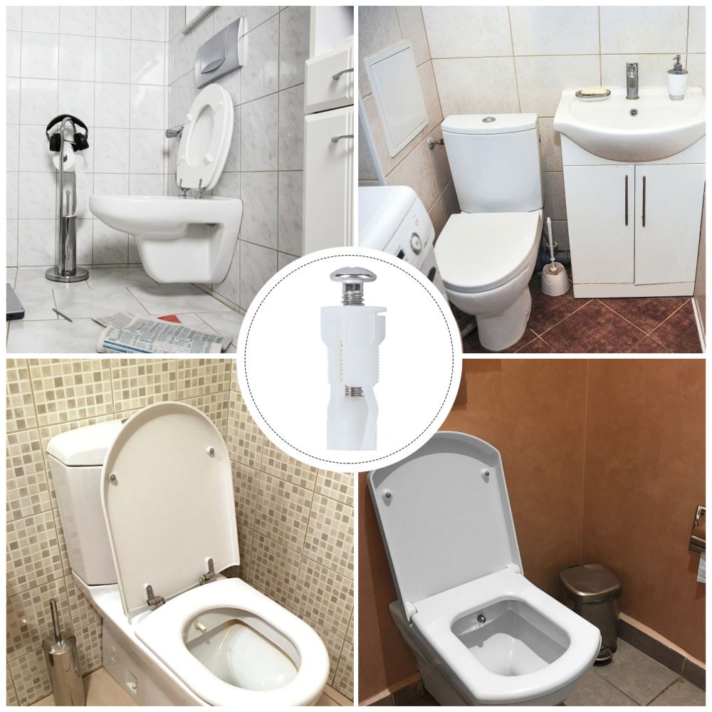 2Pcs Wc Cover Expansie Schroef Wc Deksel Moer Wc Accessoire Wc Cover Schroef Rubber Moer Voor Badkamer Wc