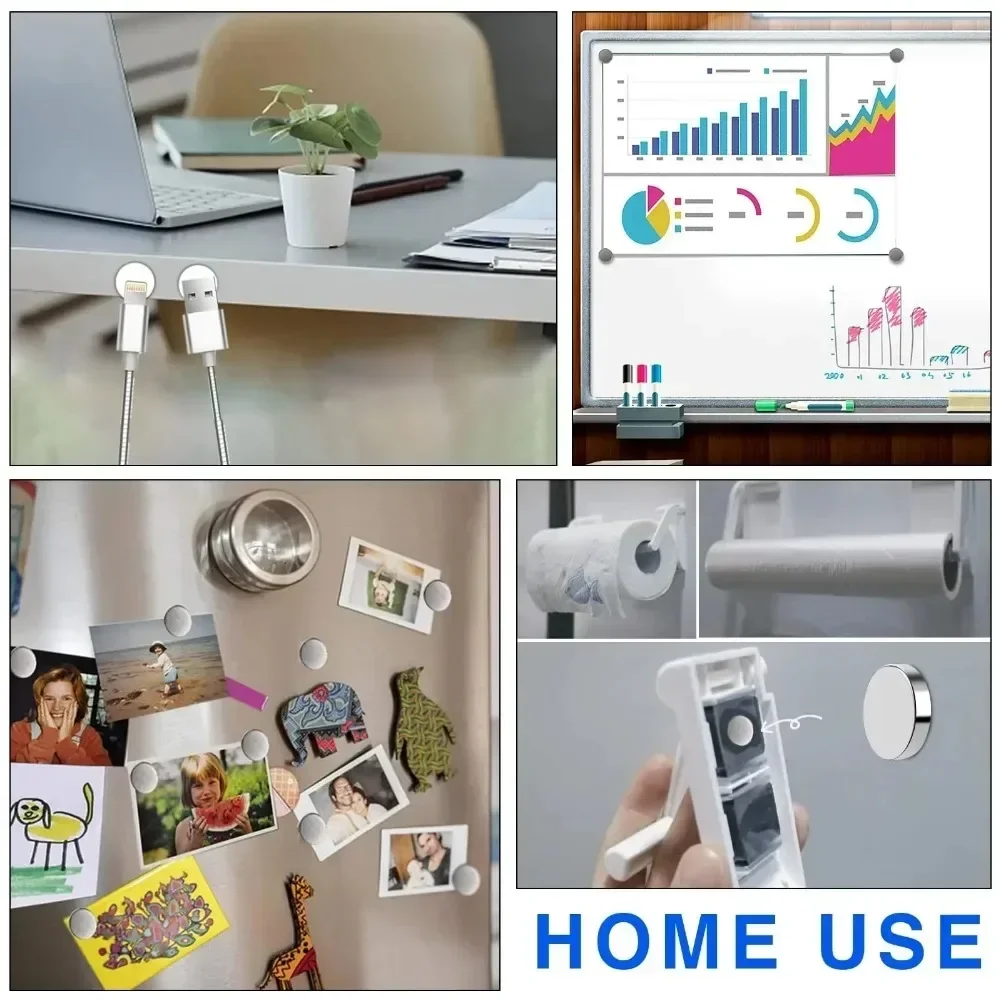 Super strong round magnets. powerful magnets for refrigerators, diy projects, construction, scientific research, crafts, and office use. super strong