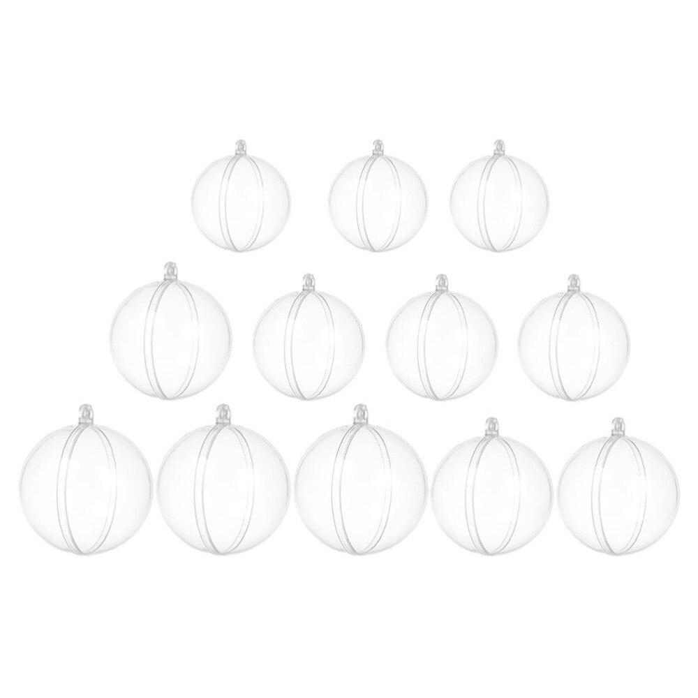 12 st transparent boll ihålig boll dekorativ hänga... – Vicedeal