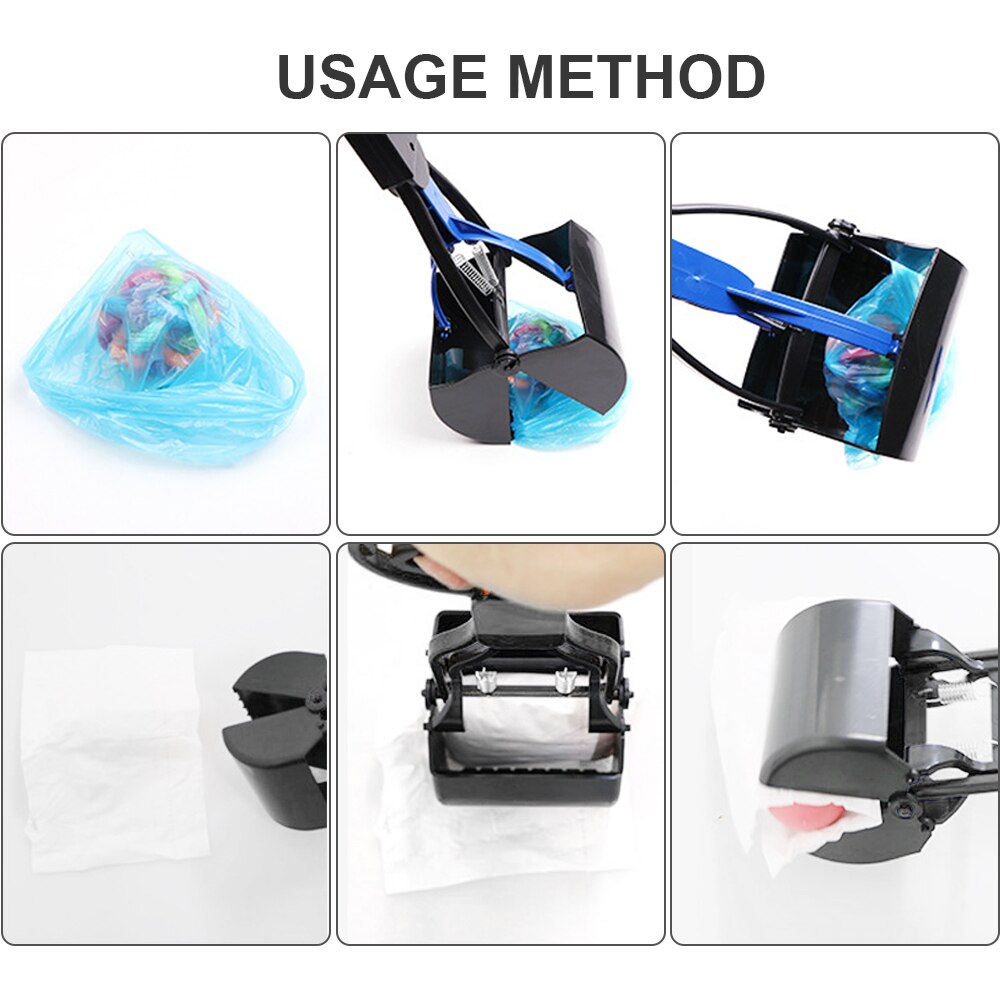 Ramasse-crottes pour animaux de compagnie, pelle à crottes de chien à long manche, pelle à crottes à mâchoire, ramassage des déchets d'animaux, outils de nettoyage extérieur pour animaux de compagnie