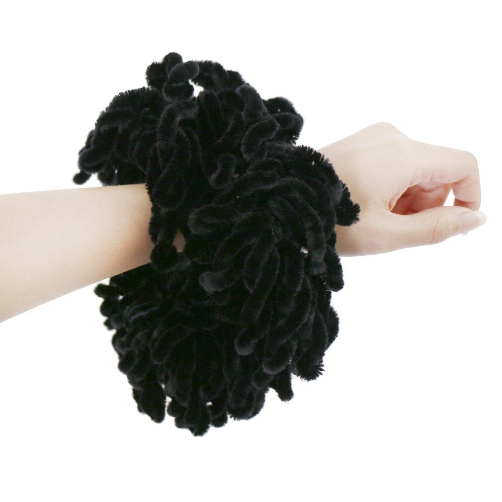 Foulard Hijab élastique pour femmes musulmanes, foulard torsadé, bandeau pour cheveux, Turban extensible, accessoires Bandana: 02 Black