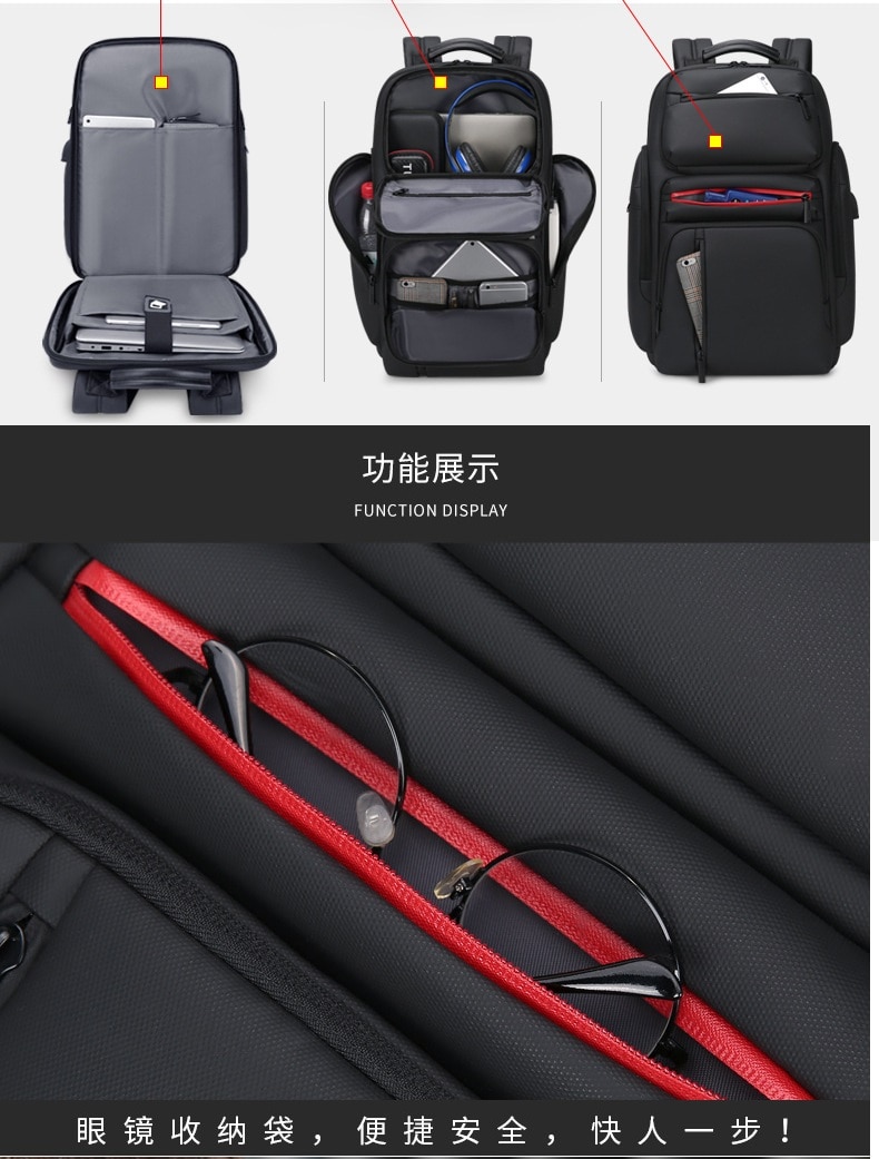 Splash-proof Laptop Backpack for Men 15 15.6 Inch High Capacity Multi-function Oxford Cloth Traveling School Backpack Usb