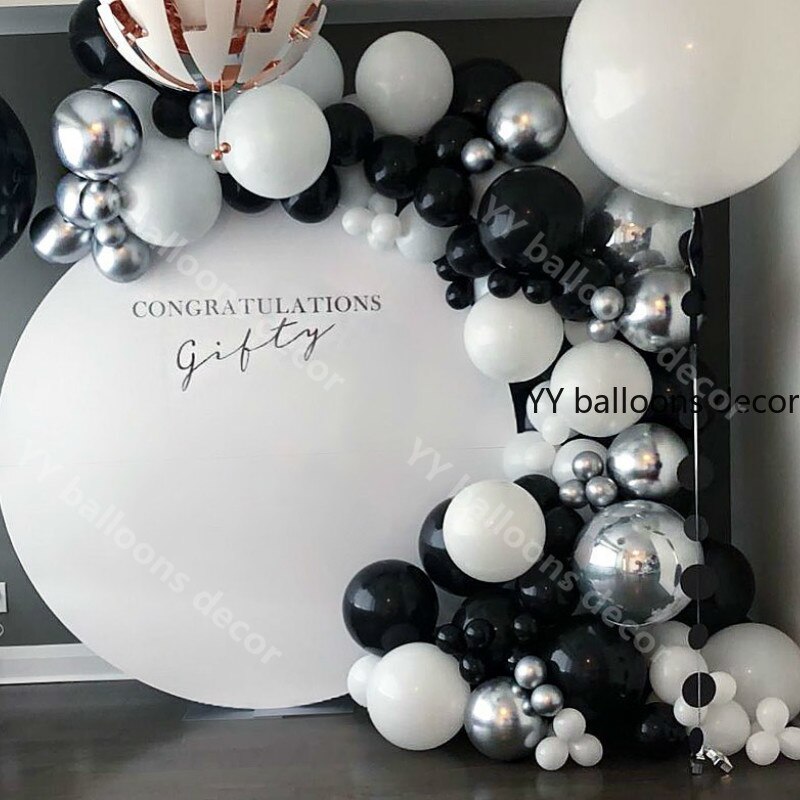 DIY marmurowe balony girlanda zestaw chrom drzazga złoty czarny biały łuk balonowy urodziny ślub niemowlę prysznic Hollywood impreza dekoracje: zestaw A