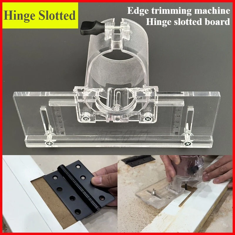 Edge Trimming Machine Hinge Slotting Board Tools Parts,Transparent Edge Trim Machine Base,Thicken With Graduations Router Base
