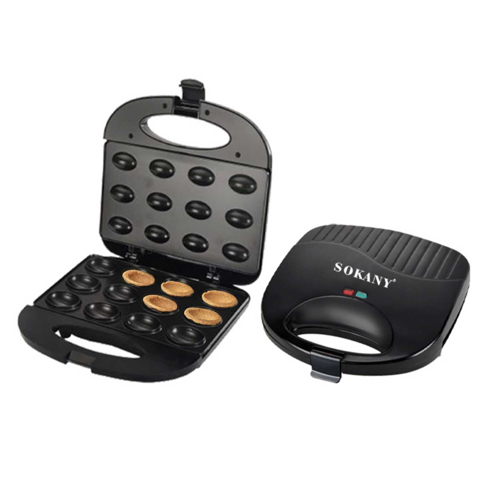 Electric walnut cake maker, automatic mini nut waffle toaster, sandwich iron toaster, toaster breakfast pan oven, fast