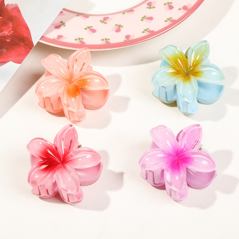 4cm graduerede hårspænder blomsterhårkløer lille hovedbeklædning hårnål krabbehårspænde hårtilbehør til kvinder