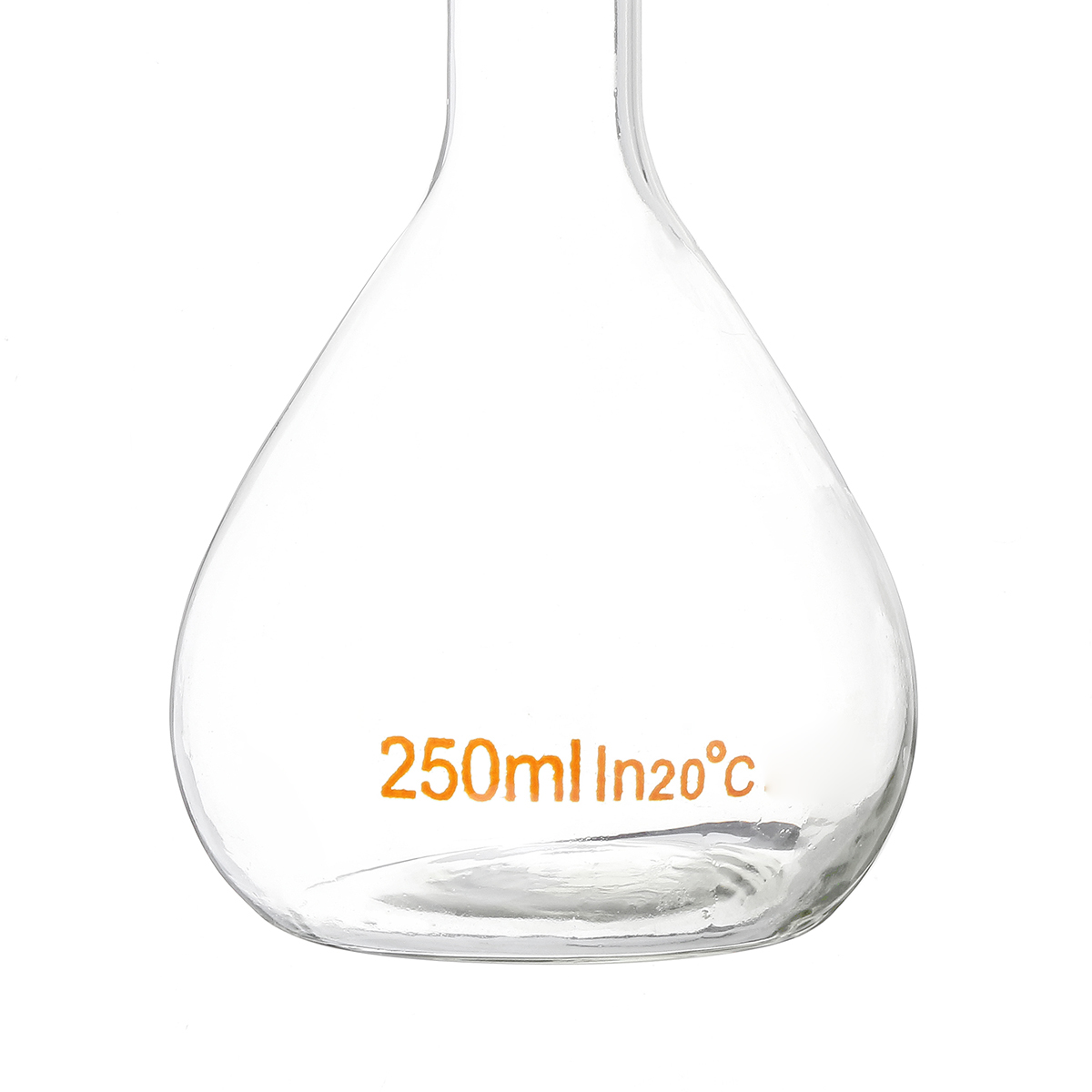250ml Transparent Flask Glass Clear Glass Volumetric Flask with Stopper Lab Chemistry Glassware for School Teaching Lab Supplies