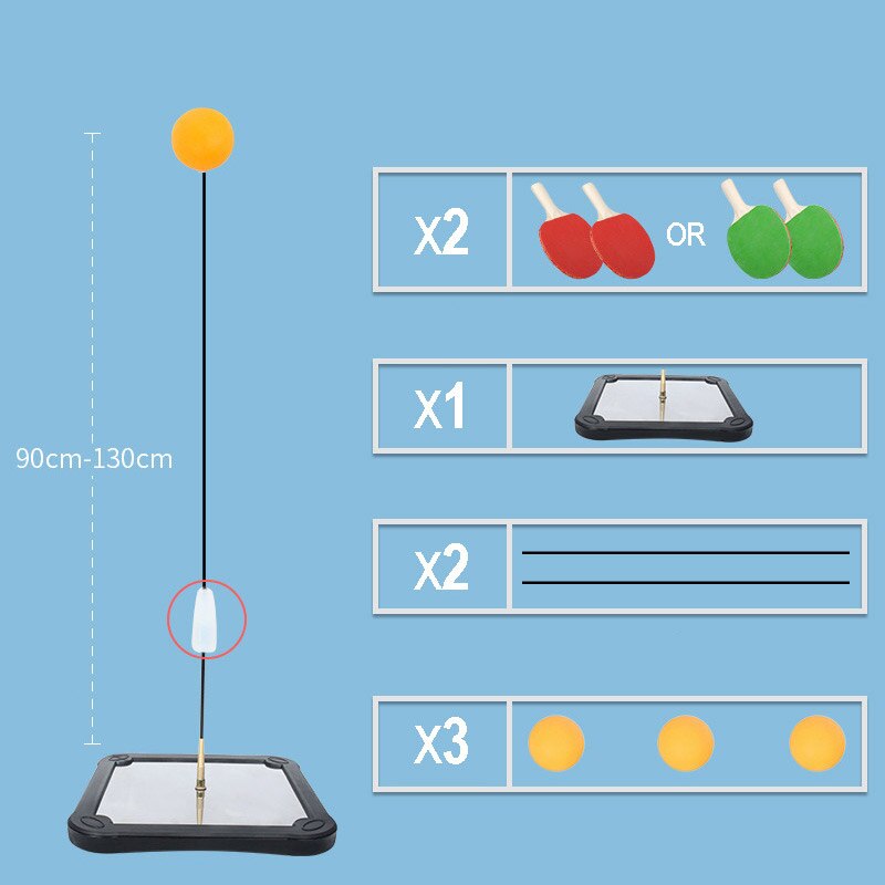 Tables Tennis Rebound Trainer PingPong Training Equipment Rebound Shaft Rapid Backbound Machine XD88: Yellow