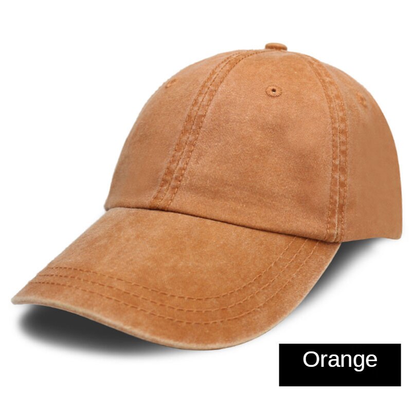 Stijl Baseball Cap Tennis Cap Zonnehoed Mannen Vrouwen Vissen Cap Unisex Gewassen Katoen Cover Zonnehoed golf Zon Sport Hoed Vrouwen: Orange