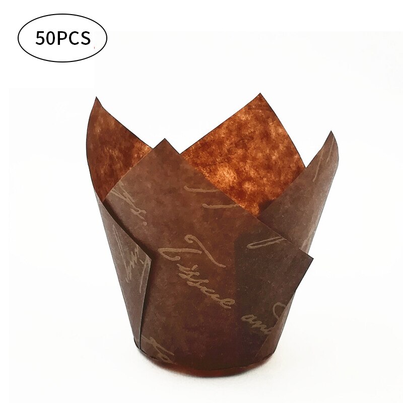 50pc gazeta styl foremka do babeczek papilotki do pieczenia na wesele Caissettes tulipan Muffin babeczka kubek papierowy olejoodporny ciasto Wrapper: 18