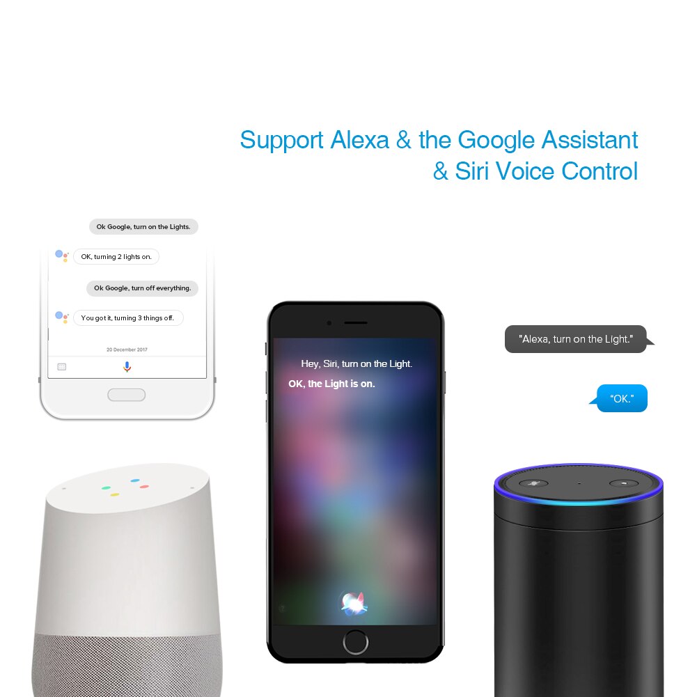 Koogeek Smart USB multiprise prise Wifi prise ue interrupteur de surcharge 3 prise 4 ports USB chargeur pour Apple Homekit Alexa Google