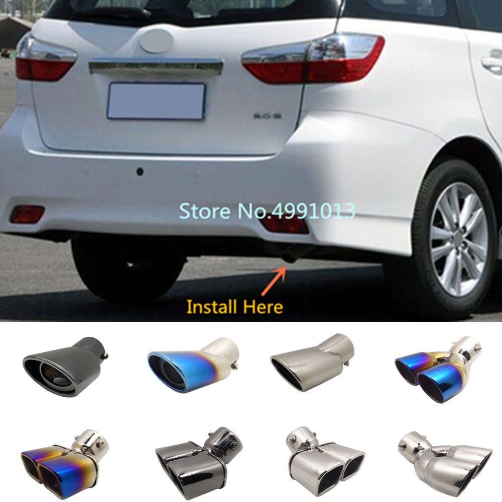 For Toyota Wish 2005 Car Sticker Cover Muffler Exterior Pipe Dedicate Exhaust Tip Tailpipe Ornament