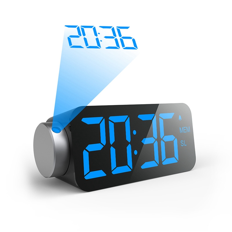 ! Projectie Wekker Radio Digitale Wekkers Voor Slaapkamers Screen Led Klok Met Usb Lader 3 Dimmer 12/24 Uur