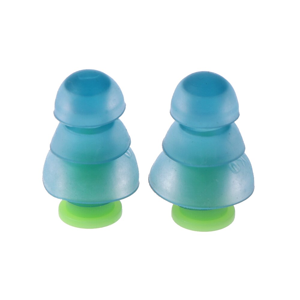 1Pair Reusable Silicone Noise Cancelling Hearing Ear Plugs Protection Concerts Musician Earplug For Travel Sleep