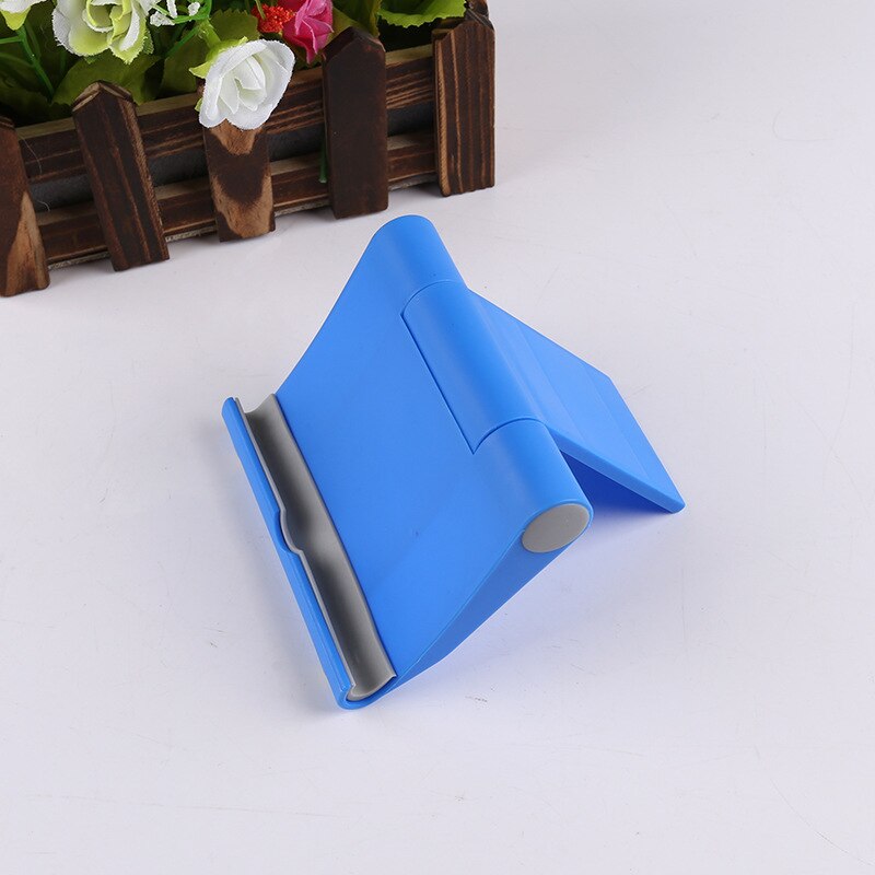 Draagbare Tablet Stand Opvouwbare Desktop multifunctionele Telefoon Houder voor iPhone iPad Roterende Tablet Base voor Tablet Mobiele Telefoon: Blauw