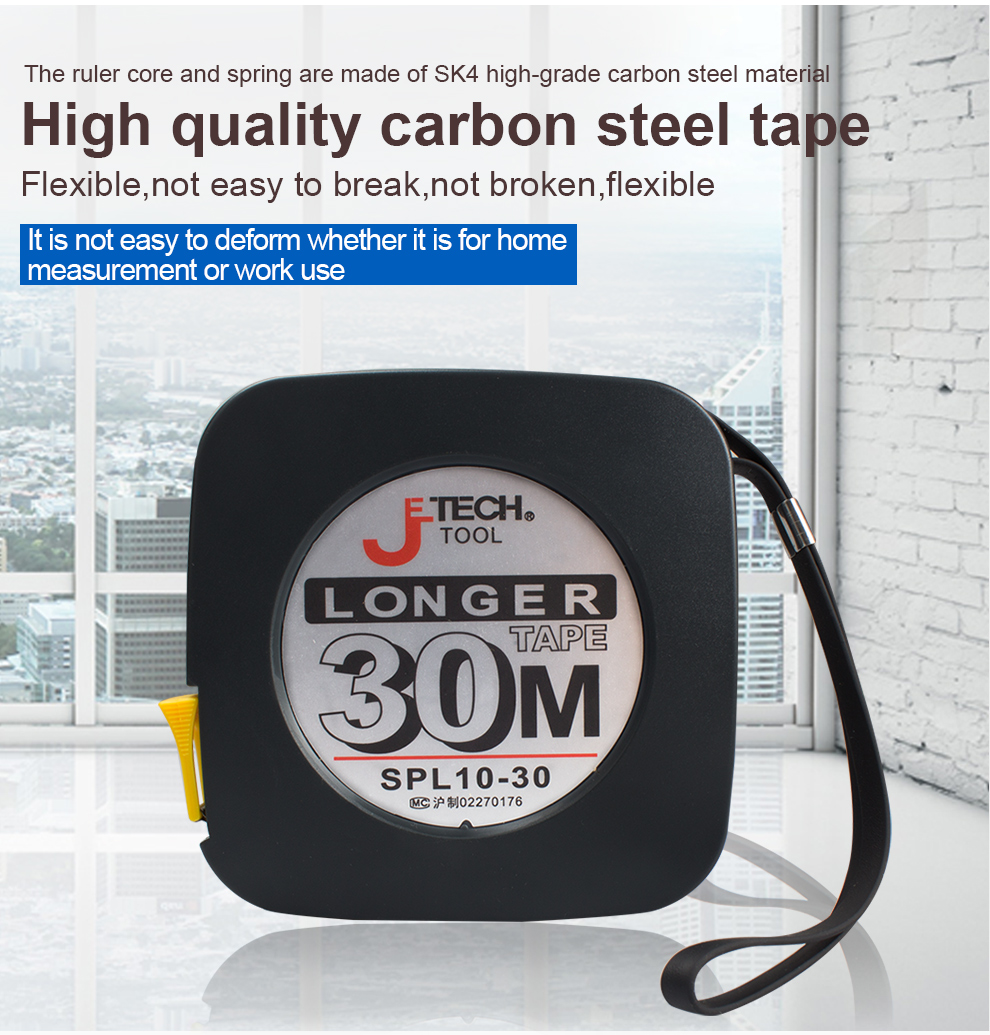 10m 20m 3m Tape Measure Steel Construction Measuring Ruler Woodworking Hand Tools Height Distance Gauging Retractable Roll Tape