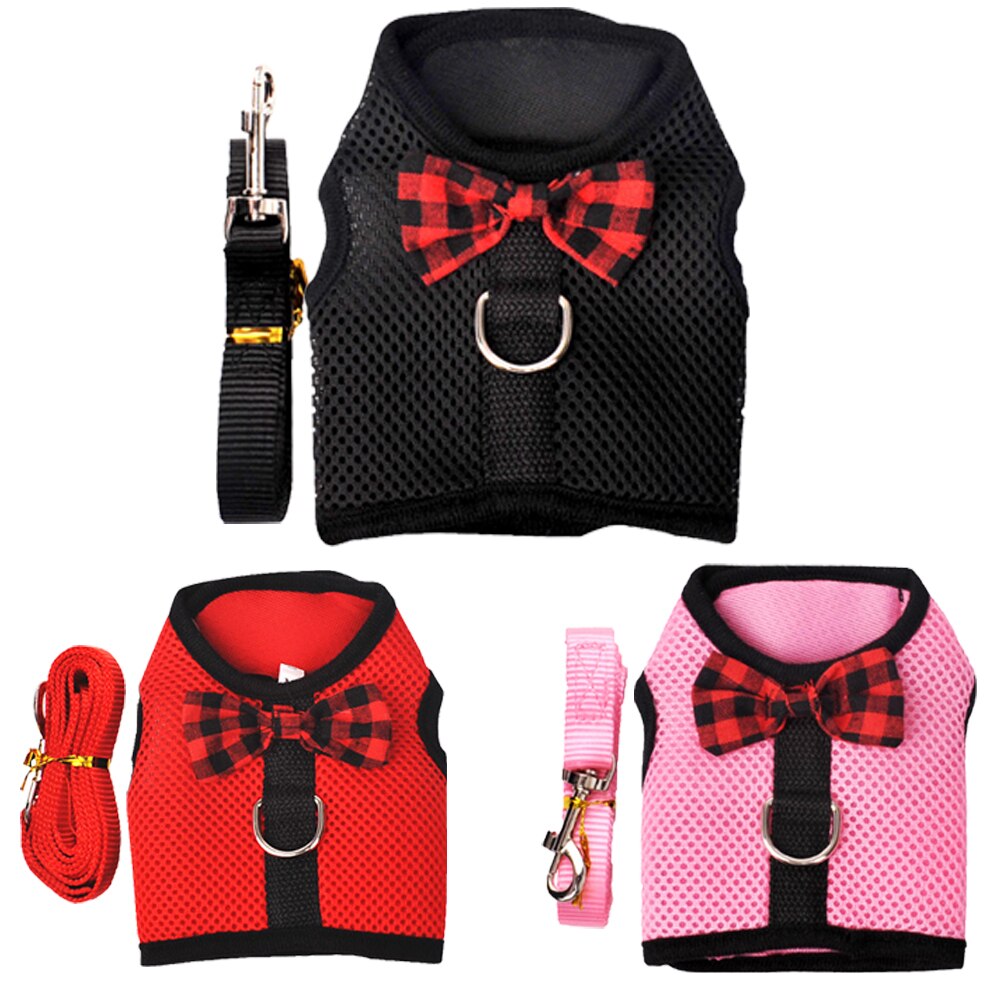 Pet Accessories Rabbits Hamster Vest With Leas Bunny Mesh Chest Strap Harnesses Ferret Guinea Pig Small Animals 3 colors