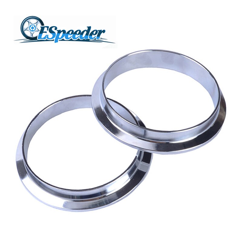 ESPEEDER 3.5 Inch Mild Steel V-Band Clamp Flange Male &amp; Female Flange Kit For Turbo Exhaust Pipe