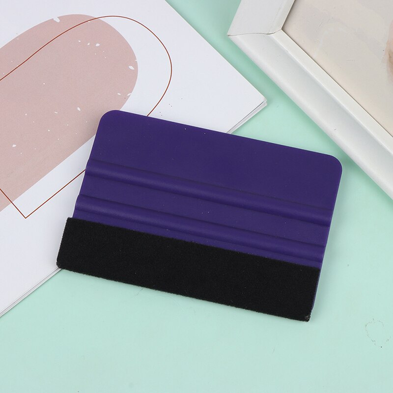 Film plastique souple pour carrosserie de voiture 10x7cm, outil de différentes couleurs, grattoir carré pour papier peint publicitaire, outils de teinte de fenêtre: Rouge