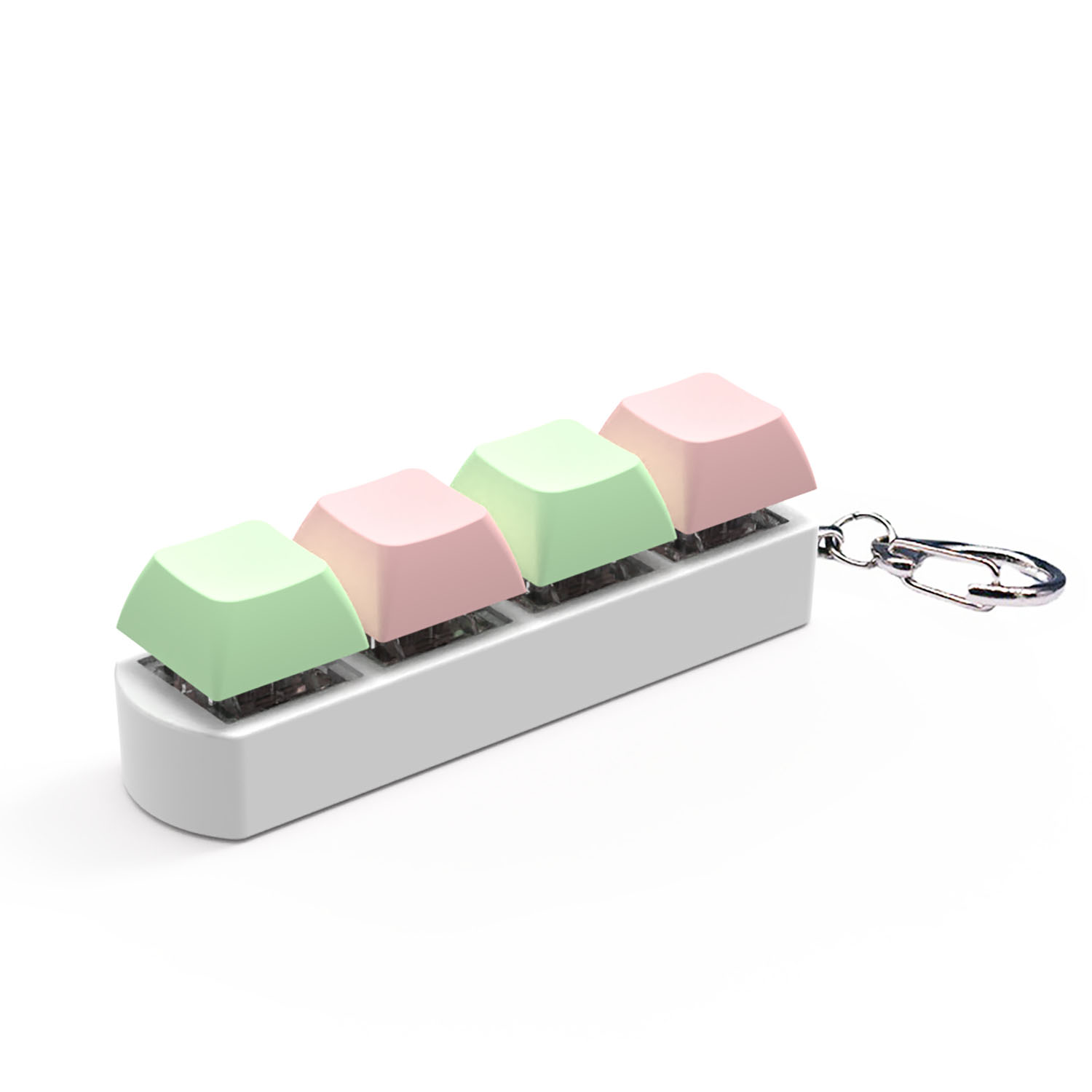 4Keys Mechanical Keyboard Axis Tester Finger Calming Keyborad Button DIY Keycaps Stress Relief Toy Office Decompression Keychain: DARK GRAY