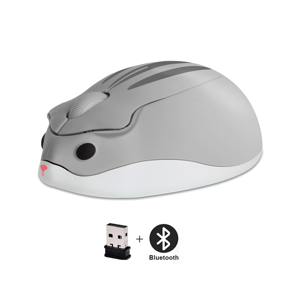 Cute 2.4G Wireless Mouse Ergonomic Optical USB Mice Kawaii Cartoon Hamster Mouse For PC Laptop Tablet Computer Kids: Lotus root color