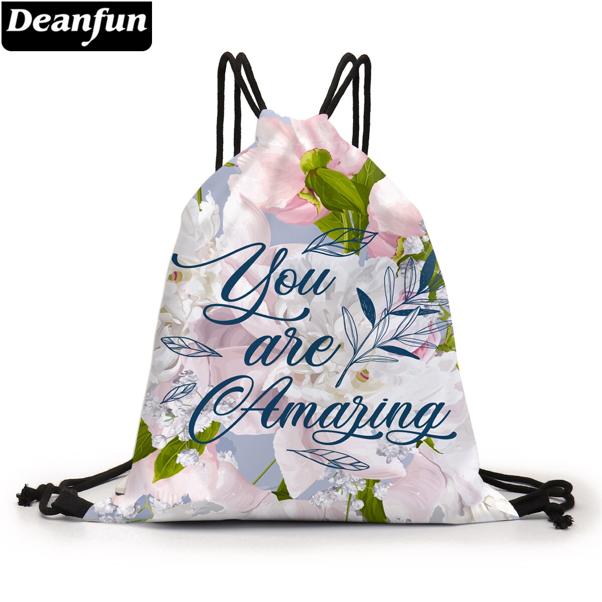 Deanfun Tasje Verbazingwekkende Bloemrijke 3D Gedrukt Bag Koord Rugzak Voor Vrouwen D60446
