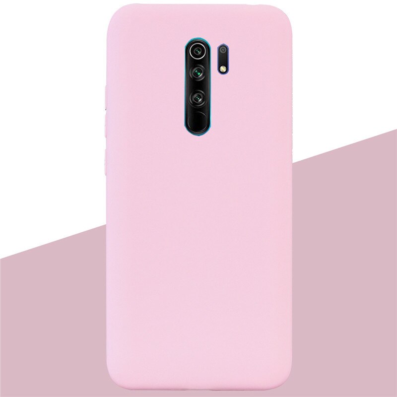 Silicone Case For Redmi 9 Case Soft Silicone Back Cover TPU Case on For Xiaomi Redmi 9 Redmi9 TPU For Xiaomi Redmi 9 Phone Cases: 11 Light Pink