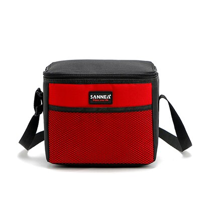 5L Cooler Bags Insulated Lunch Bag For Kids Women Food Bag For Sandwich Roomy Portable Oxford Lunch Box Bag Thermal Picnic Tote: LB08- Red