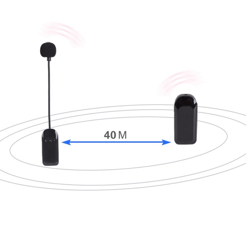 Uhf draadloze microfoonheadset 2 in- in-1 draagbare hoofdmicrofoon 40m- bereik stemversterker voor spraakonderwijs