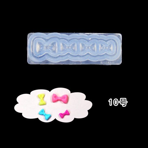 1 stks/partij 3D decortive Acryl Nail Art Mold Tips Decor DIY Verschillende Stijlen Transparant: 10