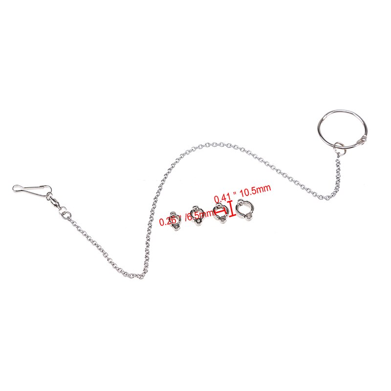 Anillo de acero inoxidable para pierna de loro y pájaro, cadena de soporte para tobillo, accesorios de entrenamiento al aire libre, suministros para aves, 1 unidad, #5 #7 #8: no.7