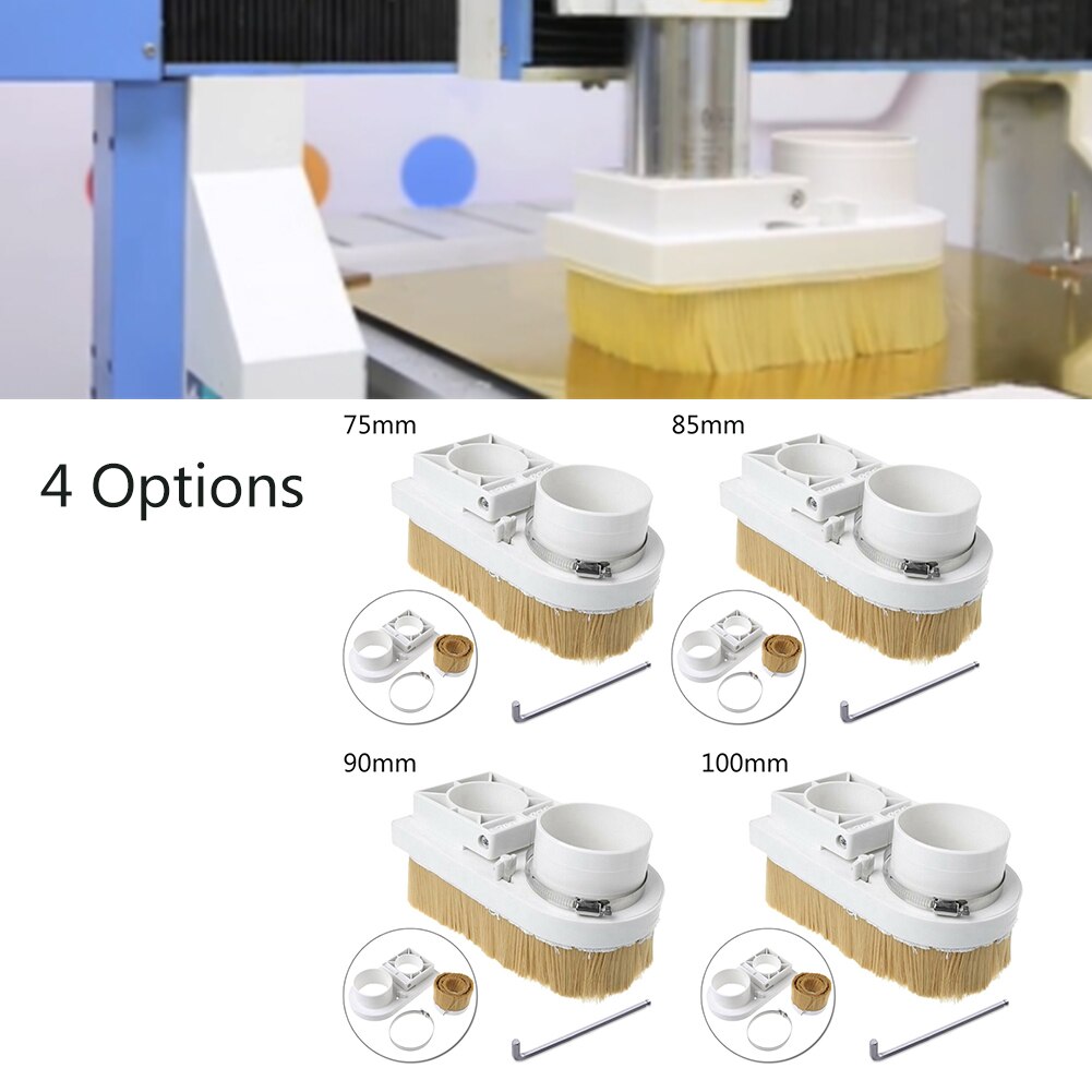 26x14cm Dust Hood Brush Spindle Dust Shoe Boot Collector For CNC Router Woodworking Engraving Milling Machine Cleaning Tools
