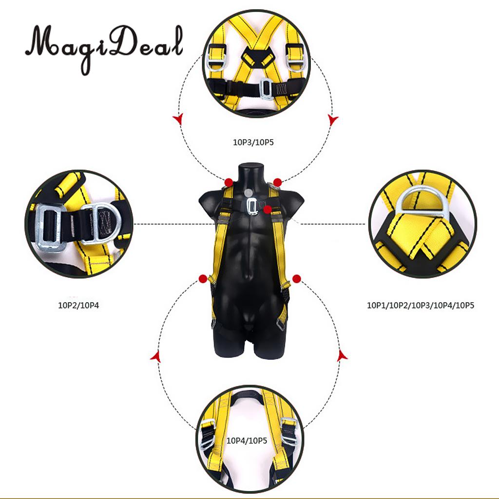 High Strength Poly Full Body Rock Climbing Harness Adults Safe Belts Guide Mountaineering Rappelling Equipment