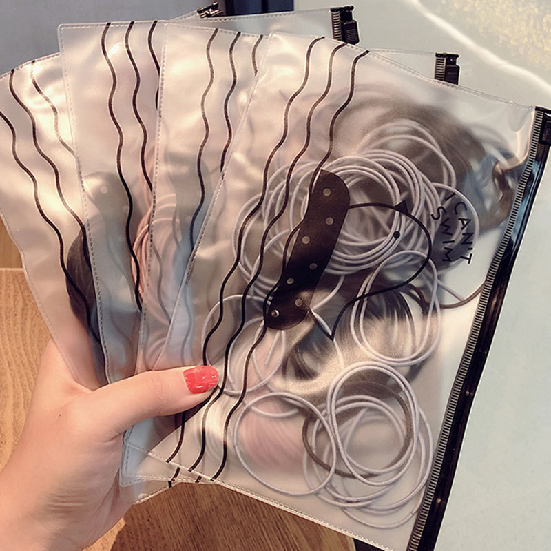 100 Uds. Banda elástica para el cabello para mujer, coleteros, sombreros, bandas de goma, diadema para niñas, accesorios para el cabello FS-008