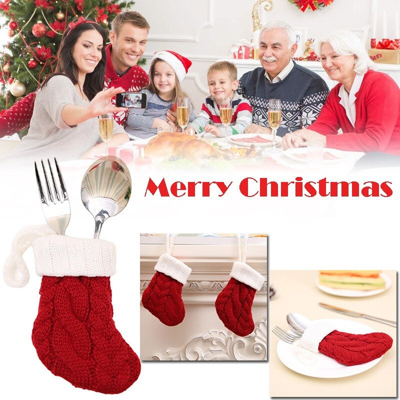 Kerst Keuken Benodigdheden Bestek Zak Bestek Zak Kerst Knit Materiaal Sokken Bestek Set