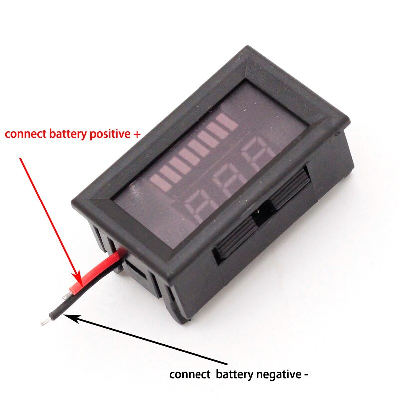 12V 24V 48V 60V Auto Lood-zuur Batterij Niveau Indicator Batterij Tester Lithium Batterij Capaciteit meter Led Digitale Voltmeter