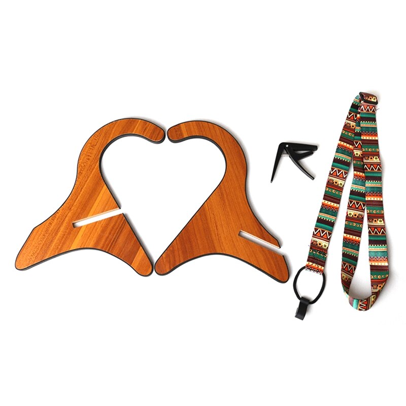 4-In-1 Ukulele Accessory Set, Ukulele Stand, Ukulele Strap, Ukulele Capo, Strings