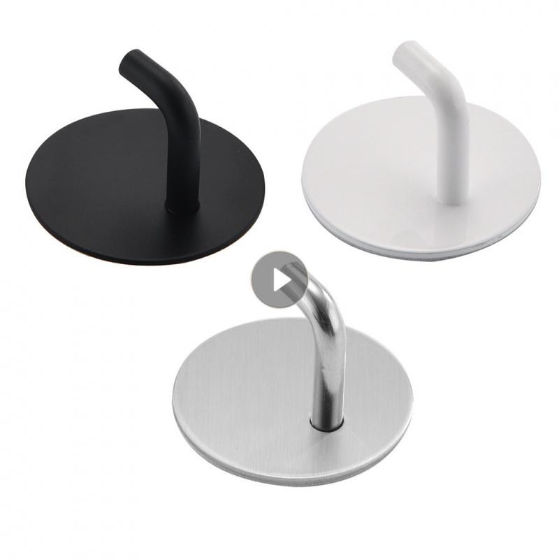 Haki ścienne ze stali nierdzewnej samoprzylepne breloczki wieszak na ręczniki kuchnia łazienka schowek na ścianę wieszaki haczyki gospodyni na ścianie