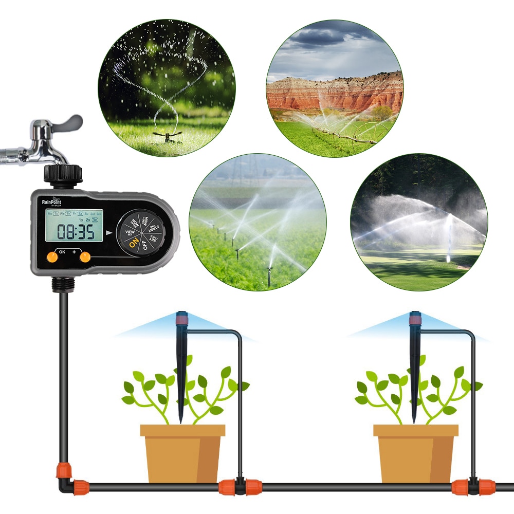 Programmable Hose Timer Water Timer Irrigation System Digital Hose Sprinkler Automatic Garden Watering Controler