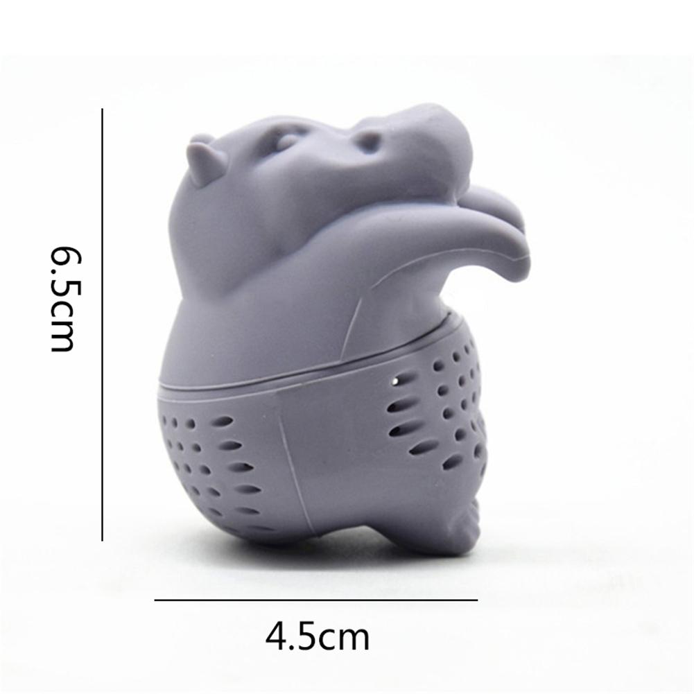 Mooie Siliconen Luie Luiaard/Hippo Thee-ei Zwart Theezeefje Losse Leaf Spice Thee Brouwen Gereedschap Drinkwares