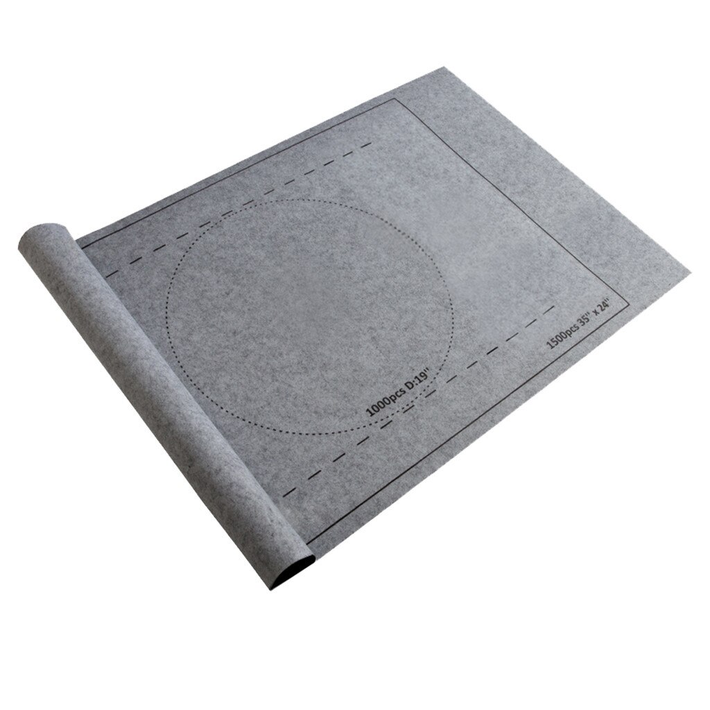 Puzzels Mat Jigsaw Roll Voelde Mat Speelkleed Puzzels Deken Voor Tot 1500 Stuks Puzzel Accessoires Draagbare Reizen Opslag tas: Gray 