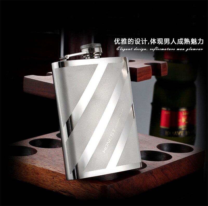 8OZ-67PS stainless steel 304 hip flask whiskey vodka pocket bottle flask canteen gadgets for man