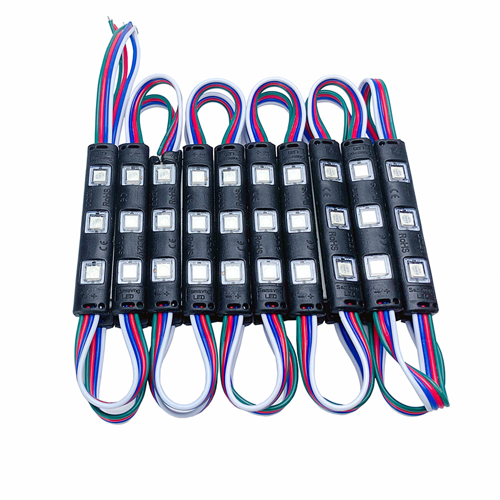 RGB LED Module 12V 5050 Black PCB Super Bright Colors Changable Outdoor Waterproof Advertising Light Sign Backlight 20Pcs/Lot