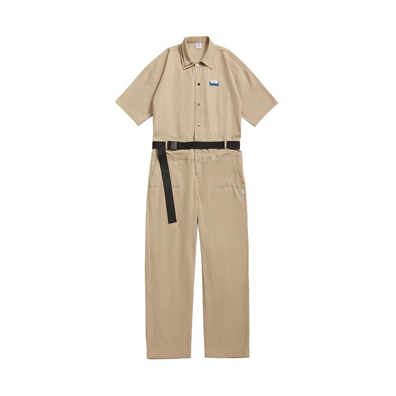 Inflar monos Harajuku con cinturón para hombre, ropa informal japonesa, mono holgado de Hip-Hop, 3671S21, novedad de: M / khaki