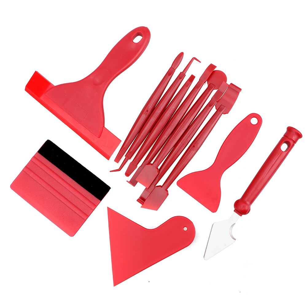LEEPEE Car Wrap Film Tools Window Tint Film Corner Blades Car Removal Kits Squeegee Scraper Set Trim Removal Tools: Gold