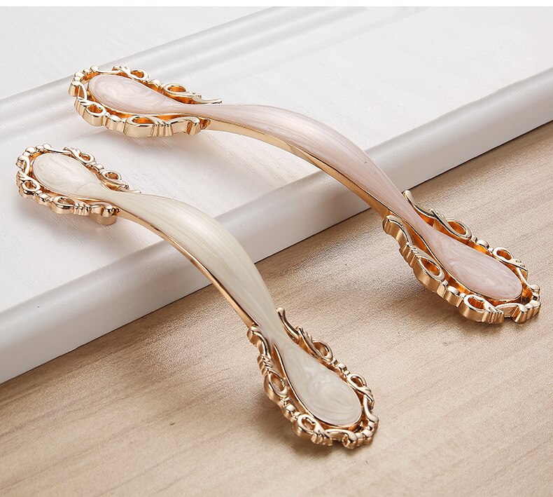 European Ceramic Door Handles Drawer Pulls Furniture Handles and Knobs for Kitchen Cabinet Cupboard