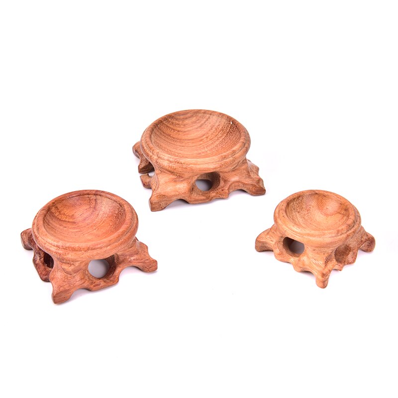 Wooden Display Stand Base For Crystal Ball 30mm 40mm 50mm Glass Globe Lensball Magic Sphere Holder