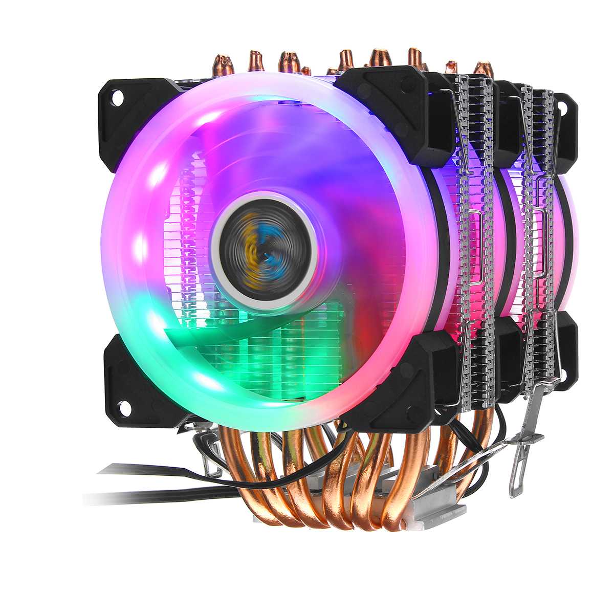 CPU Cooler Fan Heatsink 2/4/6 Copper Heatpipe 3/4Pin RGB Fan Cooler For Intel 775/1150/1151/1155/1156/1366 and AMD All Platforms: Type 3 6pipe3pin3fan