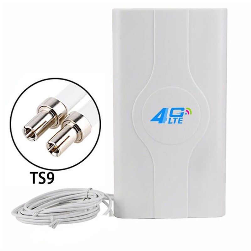 JX Antemma 3G 4G LTE omni Panel antenna 700~2600mhz 88dbi Dual cable antenna SMA TS9 CRC9 for 3G 4G Modem Router: TS9
